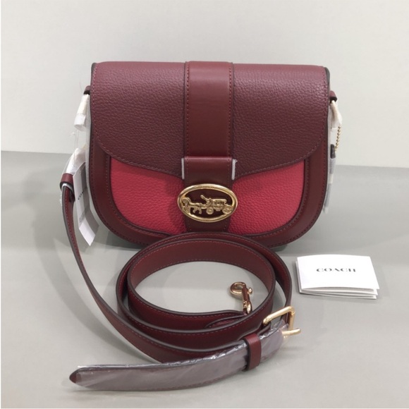 Coach Georgie Saddle Bag In Colorblock #C3596 - Picture 2 of 5
